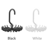 Neck Tie Holder Space Saving Multifunction 1 PC Plastic 20 Hooks 360 Degree Rotating Belt Rack Neck Tie Hanger