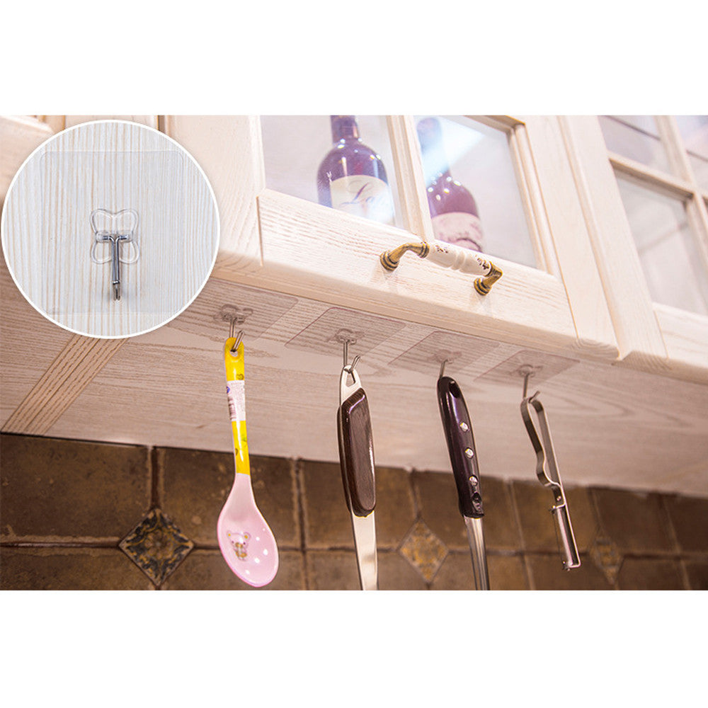 1/5/10 Pcs Strong Home Kitchen Hooks Transparent Suction Cup Sucker Wall Hooks Hanger For Kitchen Bathroom Wholesale Price