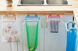 Garbage Bag Hanging Holder Cupboard Door Back Trash Rack Kitchen Cabinets Storage Towel Shelf Holders Storage