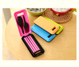 1 Set Portable Folding Travel Dinnerware Set Tableware Cutlery Fork For Traveling Camping Picnic Kids Adult for Bento Lunch DA
