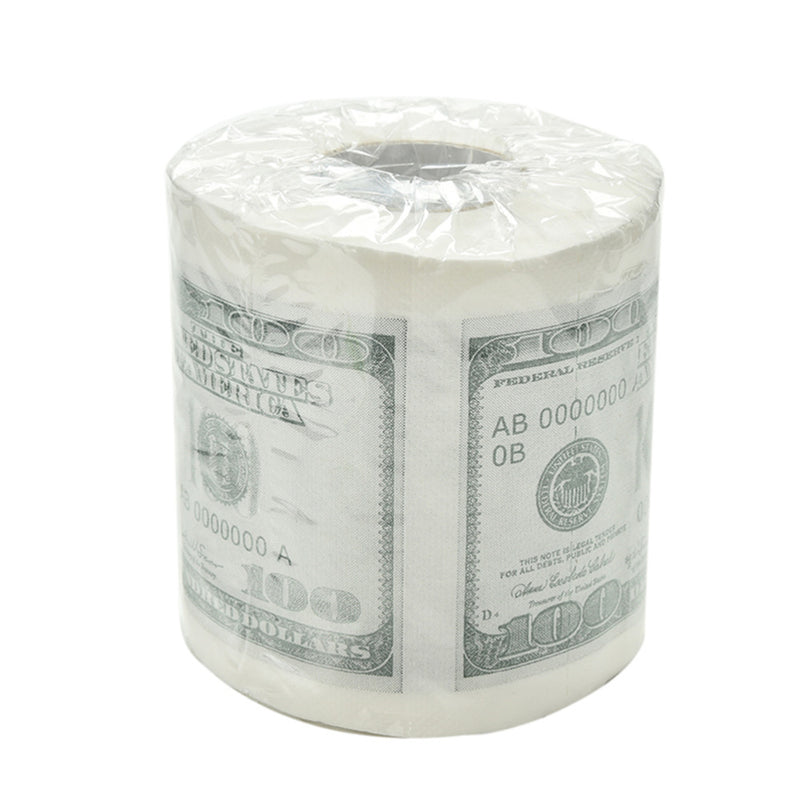 1Hundred Dollar Bill Printed Toilet Paper America US Dollars Tissue Novelty Funny $100 TP