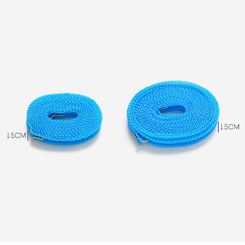 Outdoor Windproof Clothesline Travel Retractable Rope Washing Line, Outdoor Camping Drying Clothes Hanger Rack Line 5M/3M Long