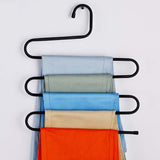 5 Tier Iron Racks S Shape Trousers Hanger Clothing Wardrobe Storage Organization Drying Hanger 1PC