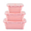 3pcs/Set Collapsible Silicone Lunch Box Food Fruit Storage Container Portable Bento Box Safe Kitchen Microwave School Lunchbox