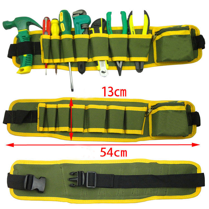 Convenient Hardware Mechanic's Electrician Canvas Tool Bag Belt Improve Work Eficiency Kit Pocket Pouch Organizer