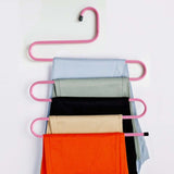 5 Tier Iron Racks S Shape Trousers Hanger Clothing Wardrobe Storage Organization Drying Hanger 1PC