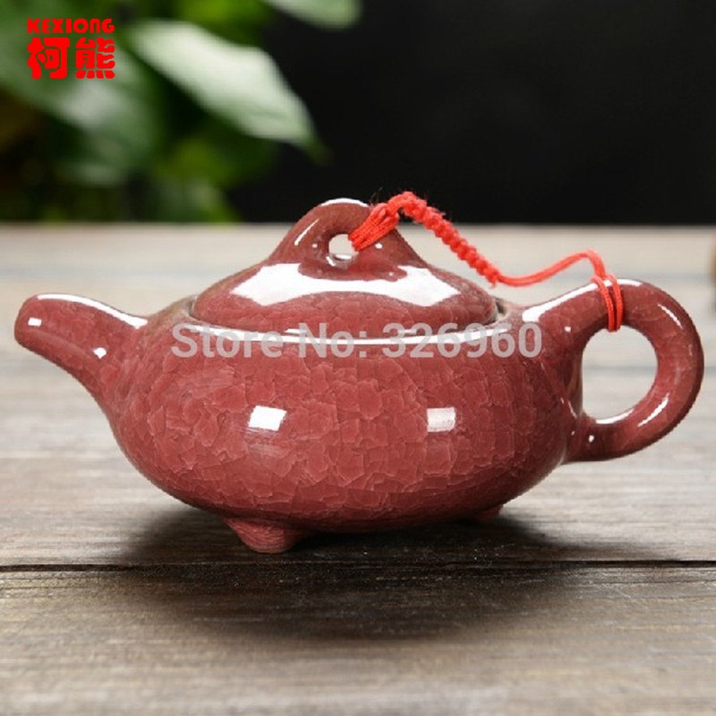 CJ238 Different Colours Handmade Chinese Traditional Calving Glaze Ceramic Tea Service Pottery Teapot Kettle Chinaware