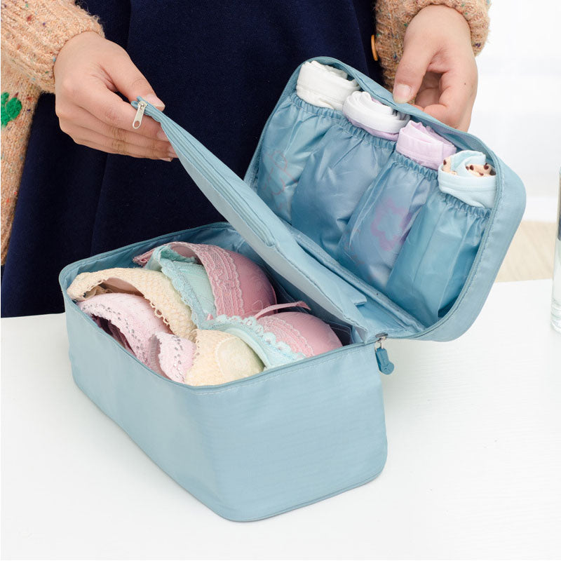 Storage Bags Family Organizador Moistureproof Waterproof Travel Accessories Nylon Save Space Antibiosis Underwear Bra Bag