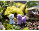 XBJ163 Mini 5pcs Curly dog decoration supplies moss micro landscape deco  Garden deco Creative handicrafts