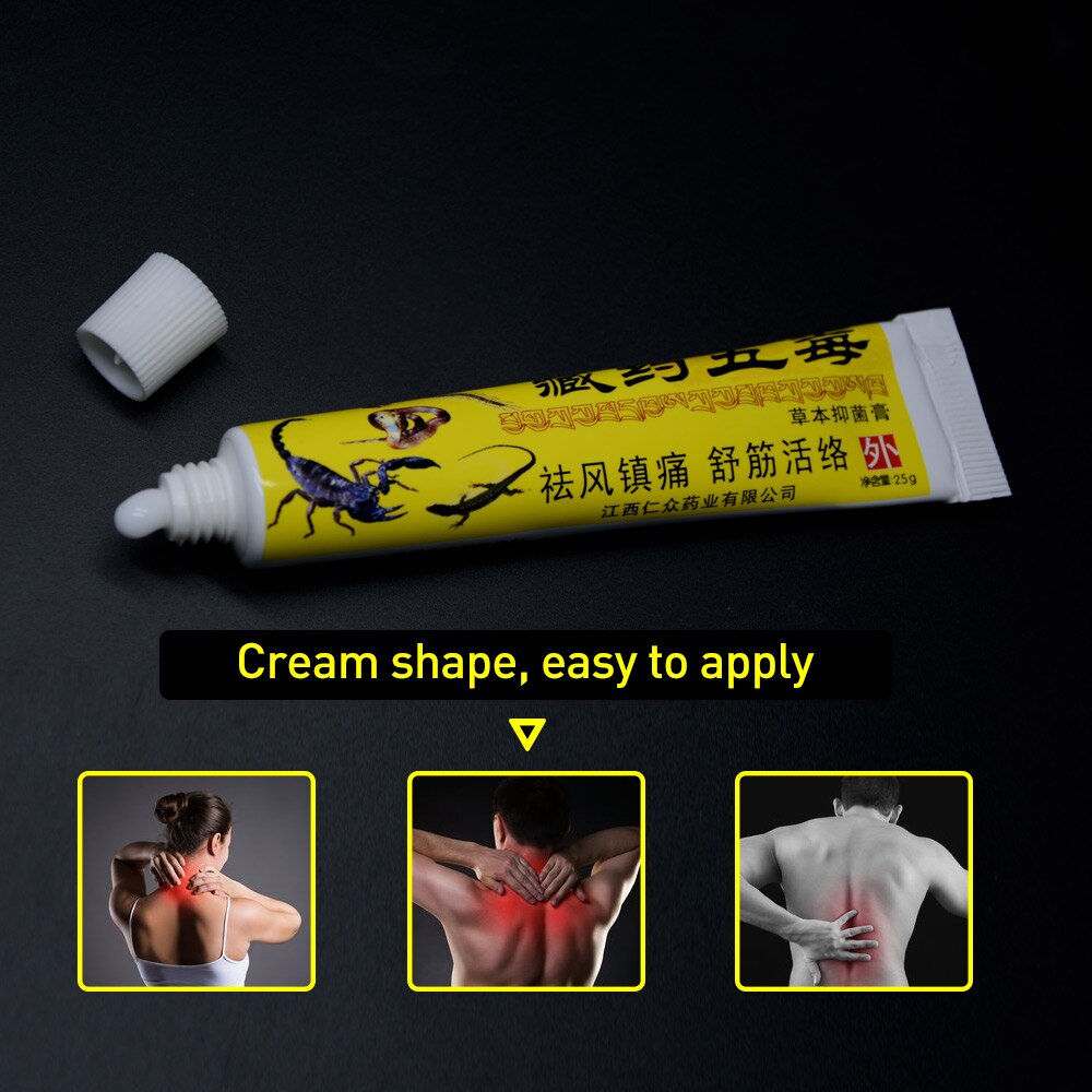 1Pcs Pain Relief Ointment 100% Original Herbal Cream For Rheumatoid Arthritis Joint Muscle Rub Medical Plaster Health Care