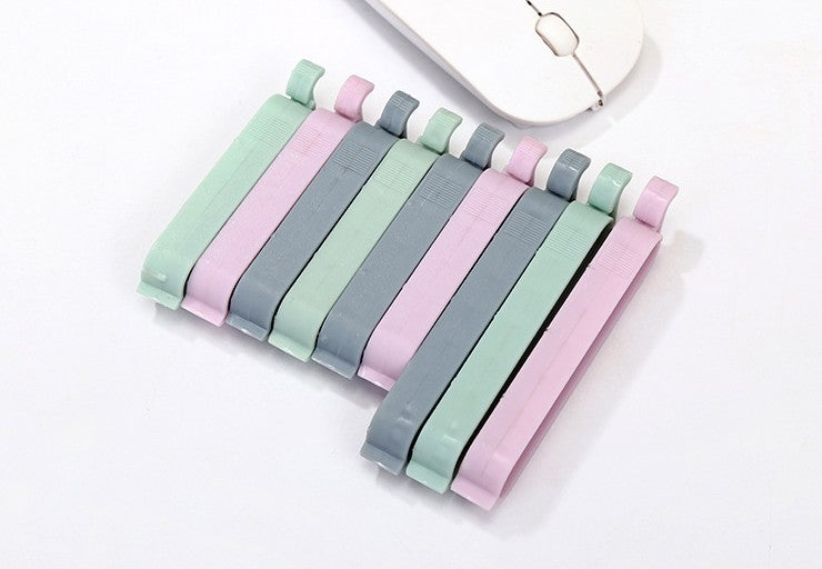 12Pcs/set Bag Clips Snack Fresh Food Storage Bag Sealer Kitchen Tool accessories Mini Vacuum Sealer Clamp Food Clip