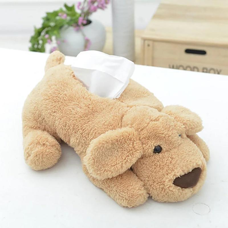 AsyPets Novelty Napkin Holder Cute Teddy Plush Doll Tissue Box Cover Dispenser