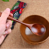 Eco Wooden Spoon Flatware Kitchen Soup Coffee Stirring Ice Cream Spoons Cooking Utensil Coffee Tea Mixing Spoons Tableware