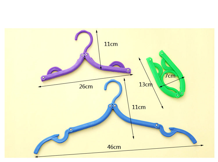 Portable Travel Hanger Non-Slip Plastic Foldable Cloth Rack Drying Clothespin Trouser Coat Towel Socks Storage Closet Organizer