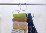 Multilayer Fish Bone Shape Stainless Steel Clothing Storage Racks Clothes Hanger Storage Holder Wardrobe Laundry Drying Rack