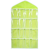 16 Pockets 78*42cm Household Clear Hanging Bag Socks Bra Underwear Rack Hanger Storage Organizer Wardrobe New