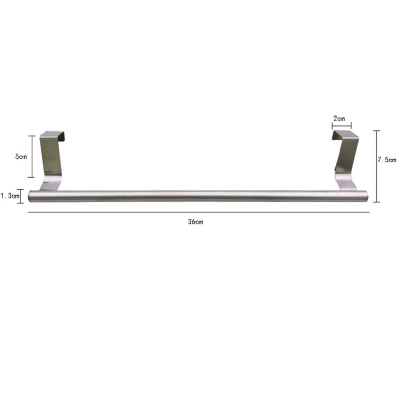 24/36cm Cabinet Drawer Towel Stainless Steel Hanging Rack Storage Holder Over Door Hanger Kitchen Bathroom Organizer Hanger