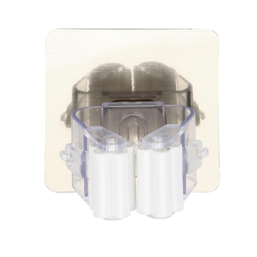 Multifunctional Traceless Sucker Hook Mop Holder Wall Mounted Kitchen Bathroom Suction Cup Rag/Broom/Mop Rack Storage Holder