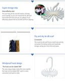 Neck Tie Holder Space Saving Multifunction 1 PC Plastic 20 Hooks 360 Degree Rotating Belt Rack Neck Tie Hanger