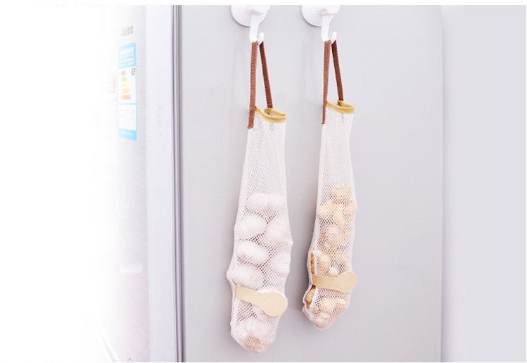 Creative Vegetable Onion Potato Storage Hanging Bag Hollow Breathable Mesh Bag Kitchen Garlic Ginger Mesh Storage Bag