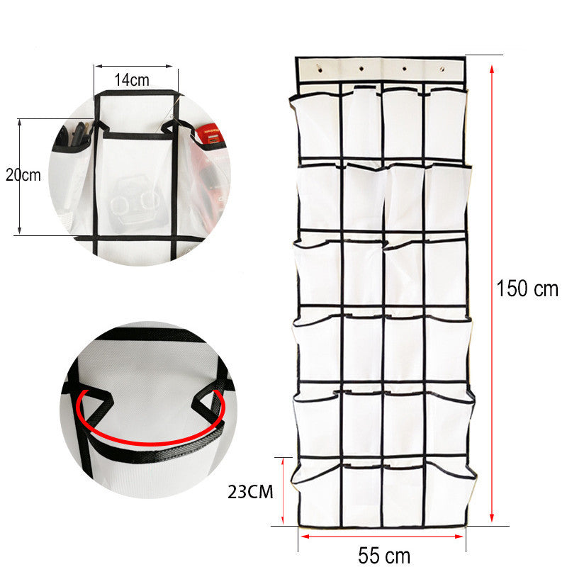 12/24Pocket Over the Door Shoe Organizer Hanging Organizers Space Saver Rack Hanging Storage Hanger