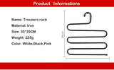 5 Tier Iron Racks S Shape Trousers Hanger Clothing Wardrobe Storage Organization Drying Hanger 1PC