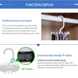 Neck Tie Holder Space Saving Multifunction 1 PC Plastic 20 Hooks 360 Degree Rotating Belt Rack Neck Tie Hanger