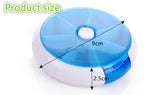New 7 Slots button rotary Pill Cases Jewelry candy box Storage Box Vitamin Medicine Pill Box Storage Case Container