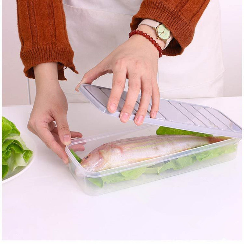 Egg Fish storage box food container keep eggs fresh refrigerator organizer kitchen dumplings storage containers 3