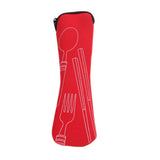 Travel accessories 1pcs popular 3x fork spoon stainless steel cutlery portable camping picnic bag