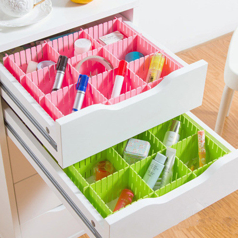 Storage Drawer Organizer 4 Pcs/Set Plastic Home Closet Underwear Bra Jewelry Sundries Adjustable Drawer Board Storage Box