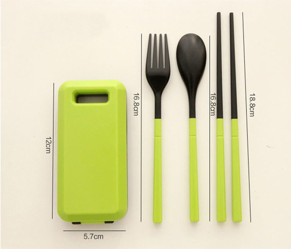 1 Set Portable Folding Travel Dinnerware Set Tableware Cutlery Fork For Traveling Camping Picnic Kids Adult for Bento Lunch DA