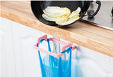 Garbage Bag Hanging Holder Cupboard Door Back Trash Rack Kitchen Cabinets Storage Towel Shelf Holders Storage