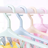 Plastic Portable Bathrooms Cloth Hanger Rack with Detachable clips Clothespin Clothes Hangers Socks Underwear drying Clips