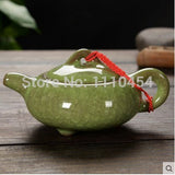 CJ238 Different Colours Handmade Chinese Traditional Calving Glaze Ceramic Tea Service Pottery Teapot Kettle Chinaware