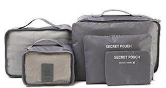 Travel Storage Bag Set  6 PCS For Clothes Tidy Organizer Pouch Suitcase Handbag Home Closet Divider Drawer Organiser