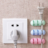 2 Pcs Cable Winder Stick-on Wire Headphone Headset Wire Wrap Cord Winder Organizer Cable Collector Silica HotTop