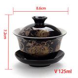 Chinese traditions gai wan tea set Bone China Tea Sets Dehua gaiwan tea porcelain pot set for travel Beautiful and easy kettle