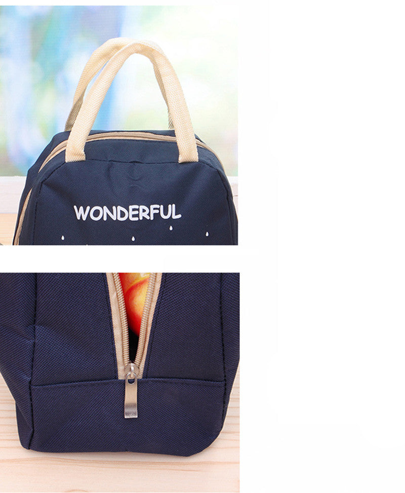 Lunch Bag kitchen organizer Oxford Cloth Cartoon Print Handy Thickness Insulated Picnic School Lunch Bags Storage Bag E5M1