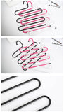 5 Tier Iron Racks S Shape Trousers Hanger Clothing Wardrobe Storage Organization Drying Hanger 1PC