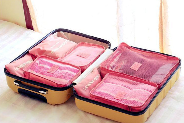 Travel Storage Bag Set  6 PCS For Clothes Tidy Organizer Pouch Suitcase Handbag Home Closet Divider Drawer Organiser