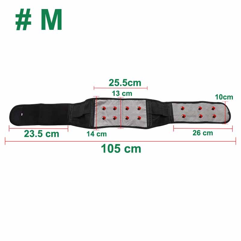Tcare Adjustable Waist Tourmaline Self heating Magnetic Therapy Back Waist Support Belt Lumbar Brace Massage Band Health Care