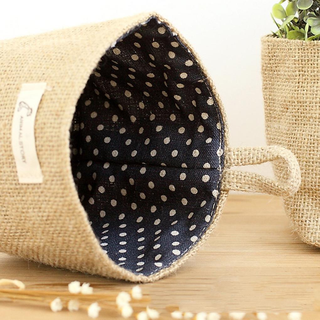 New Living Room Storage Sack Cloth bags Hanging Grocery Cloth Flowerpot Housing Basket