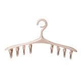 Plastic Portable Bathrooms Cloth Hanger Rack with Detachable clips Clothespin Clothes Hangers Socks Underwear drying Clips