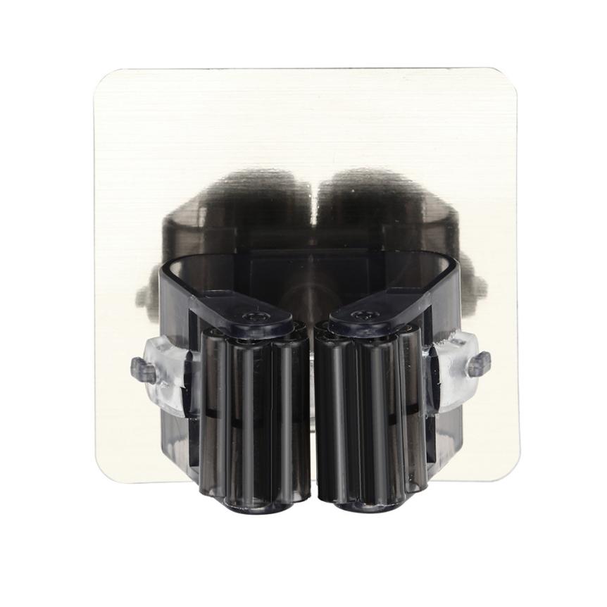 Multifunctional Traceless Sucker Hook Mop Holder Wall Mounted Kitchen Bathroom Suction Cup Rag/Broom/Mop Rack Storage Holder