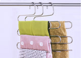 Multilayer Fish Bone Shape Stainless Steel Clothing Storage Racks Clothes Hanger Storage Holder Wardrobe Laundry Drying Rack