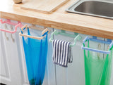 Garbage Bag Hanging Holder Cupboard Door Back Trash Rack Kitchen Cabinets Storage Towel Shelf Holders Storage