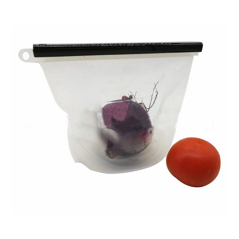 Reusable Silicone Vacuum Seal Food Fresh Bag Fruit Meat Milk Storage Containers Refrigerator Bag Kitchen Organizer