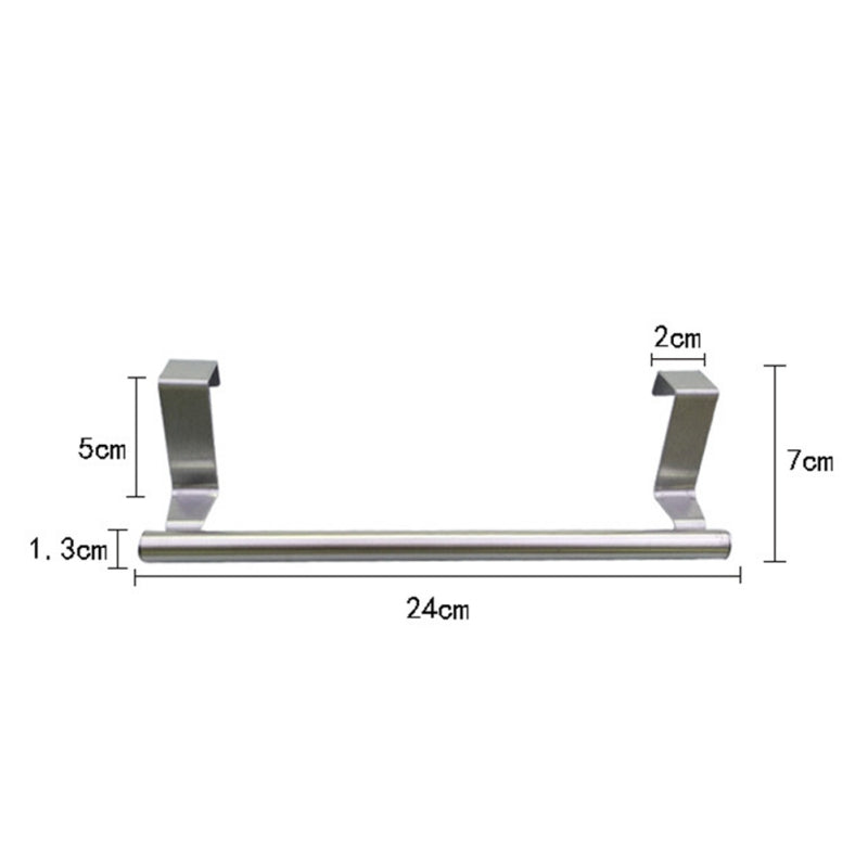 24/36cm Cabinet Drawer Towel Stainless Steel Hanging Rack Storage Holder Over Door Hanger Kitchen Bathroom Organizer Hanger