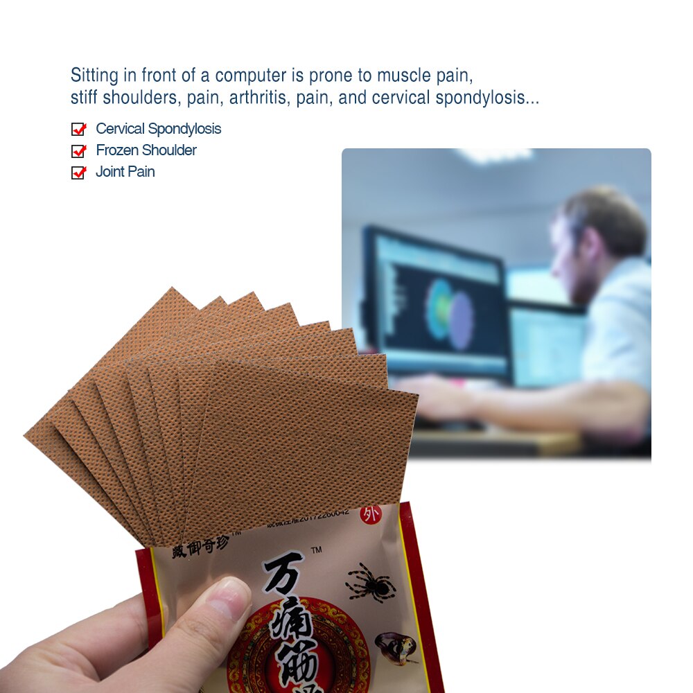 8Pcs/Bag Chinese Pain Relieving Patch Relaxing Foot Leg Hand Back Muscle Shoulder Pain Relief Massager Plasters C1462
